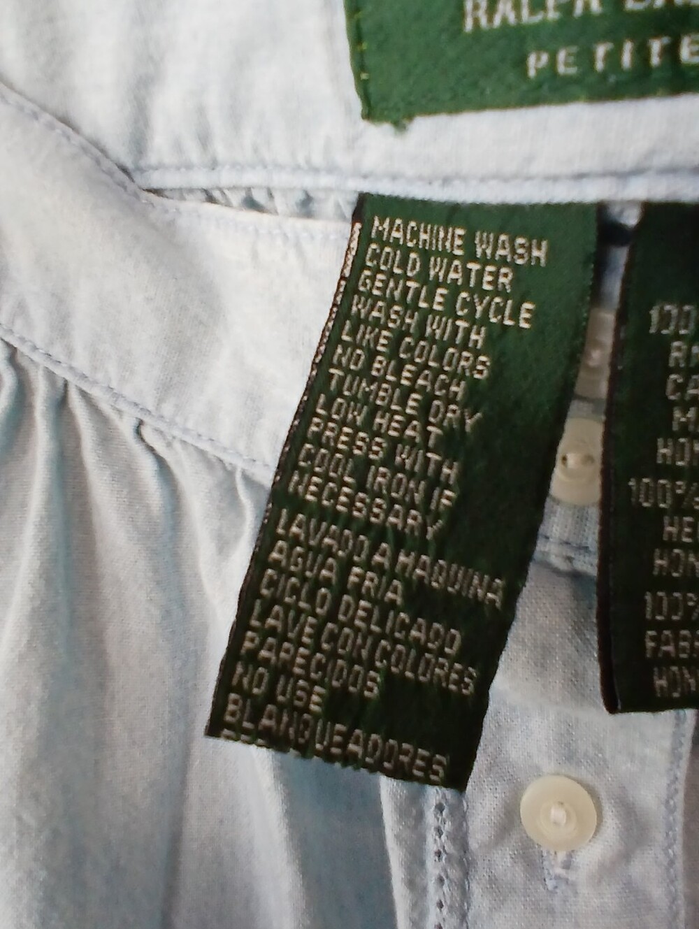 Lauren Jeans Co. Ralph Lauren Chambray Maxi Skirt Womens 2P Cottagecore Coastal - Picture 7 of 10